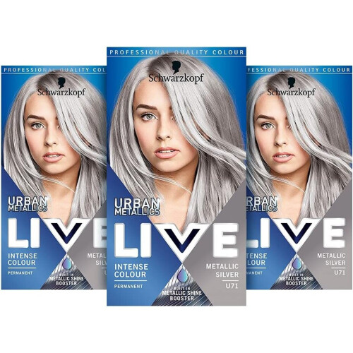 Schwarzkopf LIVE Metallic Silver U71 Permanent Hair Dye on OnBuy