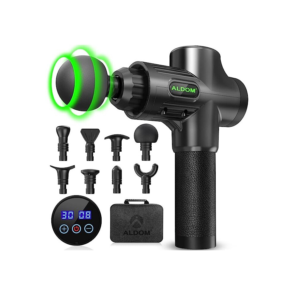Muscle Massage Gun,ALDOM Massager Gun Deep Tissue 30 ,4800rpm Powerful USB-C Large Capacity  Massager for Body Pain Recovery. 