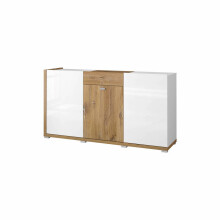 Lars 43 Sideboard Cabinet I White and Oak Longstaff