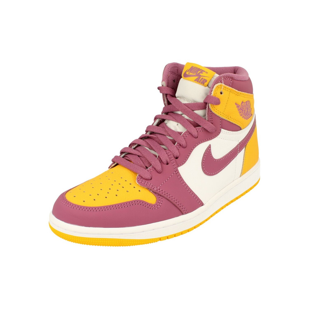 Nike Air Jordan 1 Retro High Og Mens Basketball Trainers 555088 Sneakers Shoes (Uk 7.5 Us 8.5 Eu 42, University Gold Light Bordeaux 706)