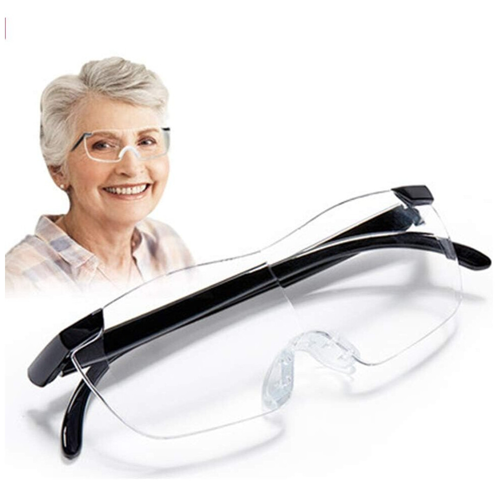 2Pcs Hands Free Wearable Magnifying Glass With Light, 160% Magnifier