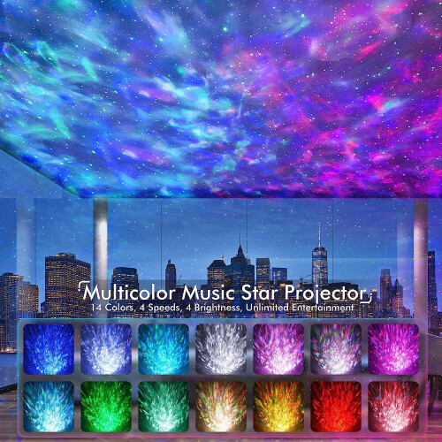 Rossetta Galaxy Projector for Bedroom, Remote ControlBluetooth Speaker 1