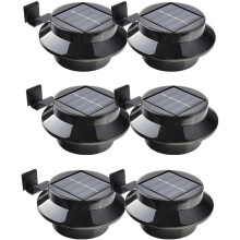 6 Pack Solar Powered Led Gutter Lights, Fence, Garden, Yard, Wall