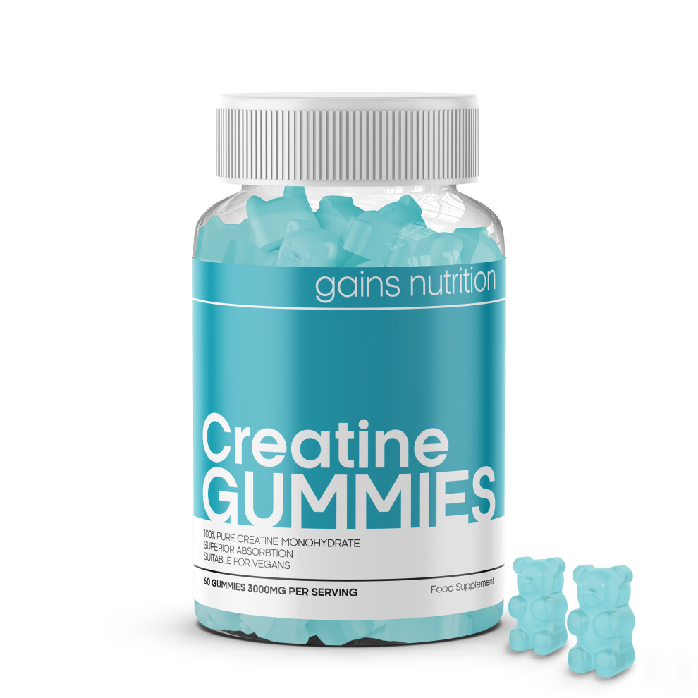 Gains Nutrition Creatine Gummies - 3 Grams Of Creatine Monohydrate Per Serving