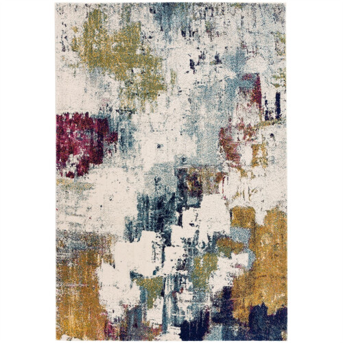 (Medium 120x170cm) Nova Abstract Rugs NV22 in Mustard