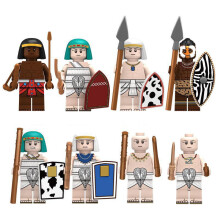 8pcs Egypt Series Nubia Tribe Egyptian Warrior Assembled Building Block Figure
