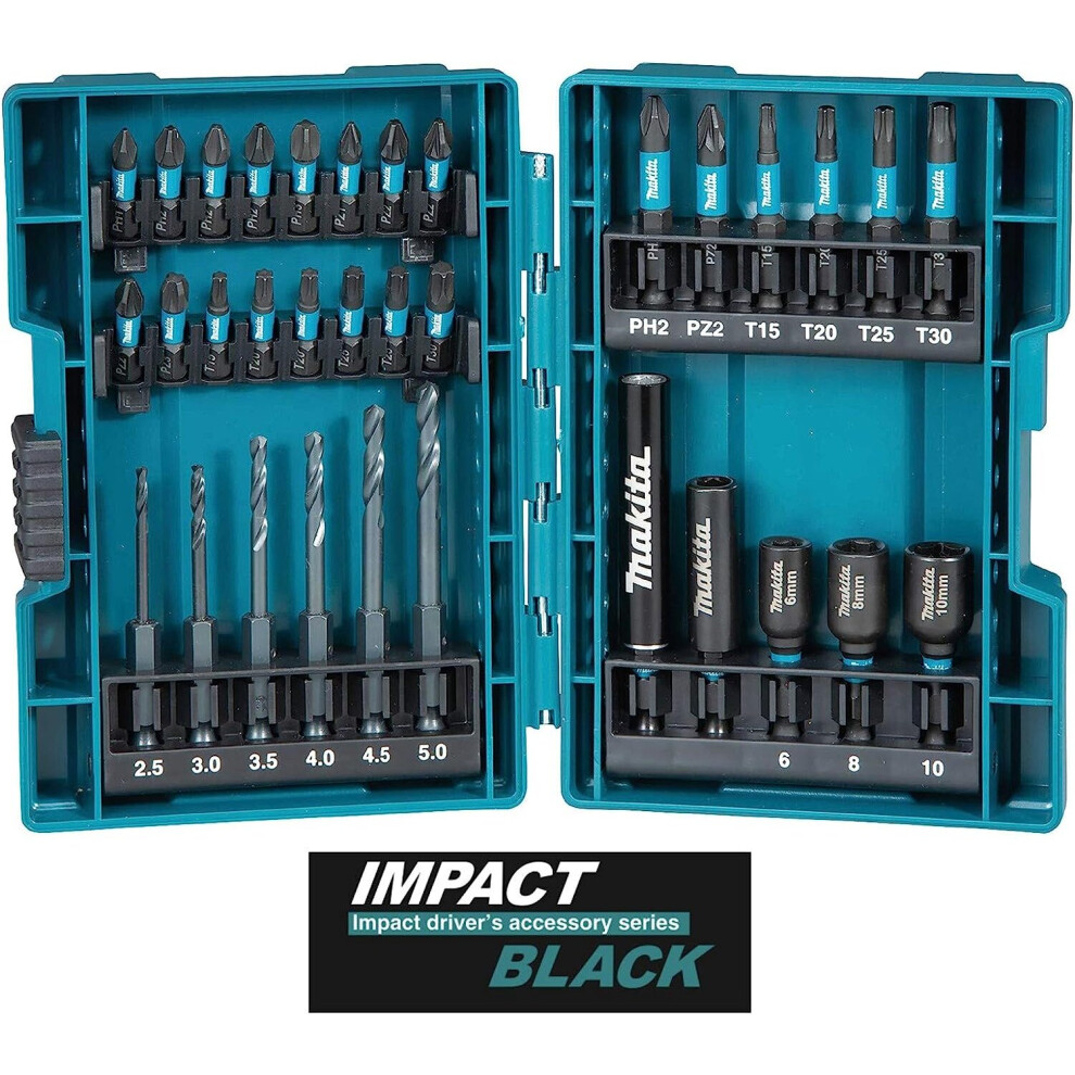 Makita B-66896 33 Piece Impact Black Set Screwdriver