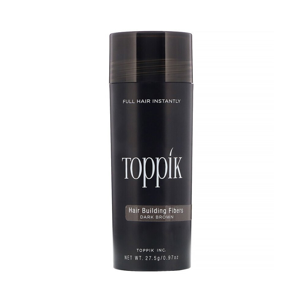 (2 PCS) Toppik Hair Building Fibers Powder for Men and Women Dark Brown 27.5g