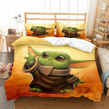 (Color 14, King (220X240CM)/3PCS) Yoda Bedding Single Double King Duvet Cover UK
