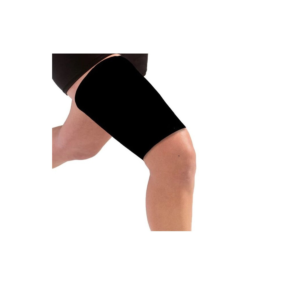 Paouka Best Thigh Support For Quadriceps And Hamstrings, Compression Sleeves For Running, Compression Leg Sleeves, Pulled Muscle Recovery, Black