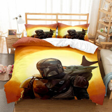(Color 08, Single (135X200CM)/2PCS) Yoda Bedding Single Double King Duvet Cover UK