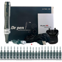 Dr. Pen Ultima M8 Professional Microneedling Pen-Skin Care Tool Kit with 22pcs Needles Cartridges (16pins x12+ 36pins x10)