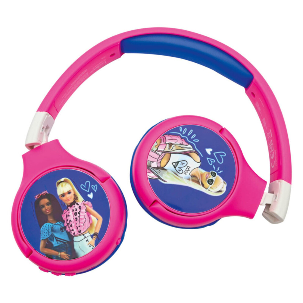 Lexibook HPBT010BB Barbie Bluetooth & Wired Foldable Headphones