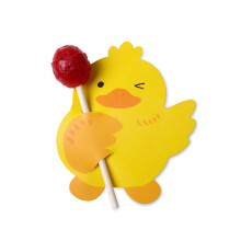 50pcs Kids Party Animal Lollipop Decoration Card Duck