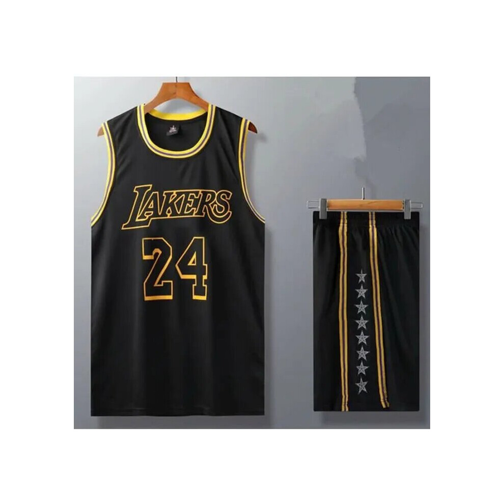 (Black 24# 160cm) Lakers Kobe Bryant adult and children's jersey set