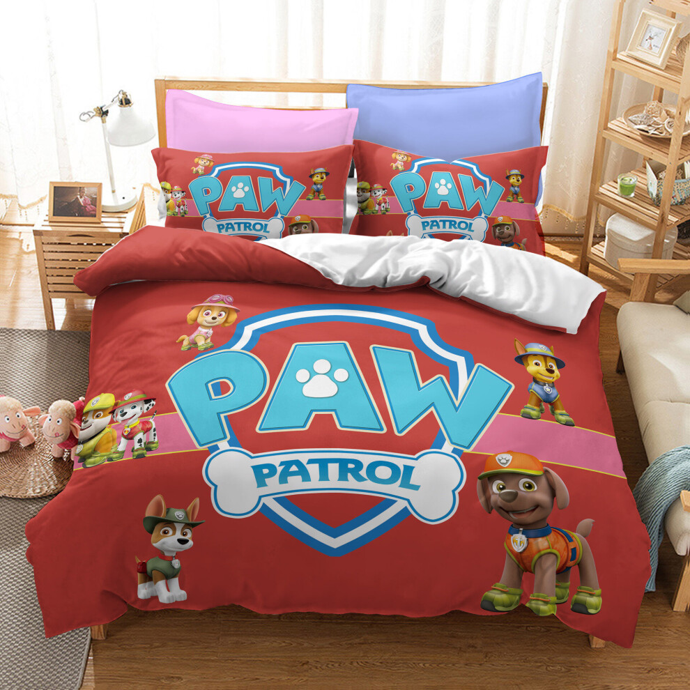 (Style 08, Single (135X200CM)/2PCS) Paw Patrol Dog Bedding Single Double Duvet Cover