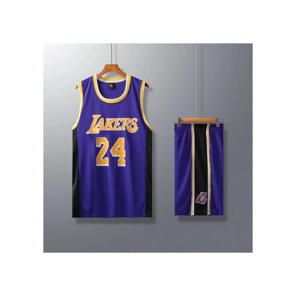 (Purple 24# XXXXXL) Lakers Kobe Bryant adult and children's jersey set