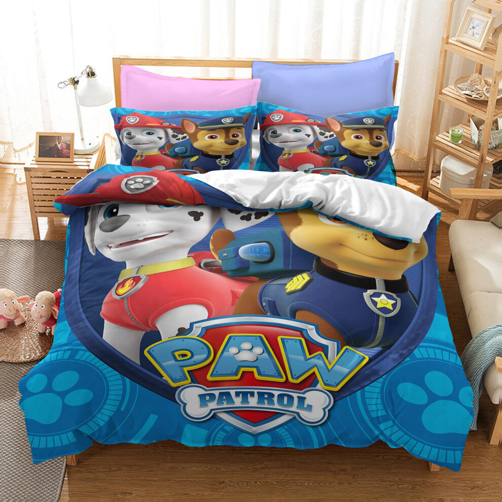 (Style 13, Double (200X200CM)/3PCS) Paw Patrol Dog Bedding Single Double Duvet Cover