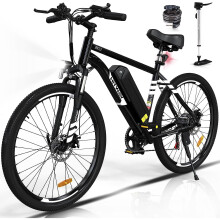 (Black) HITWAY Electric Bike,26" Ebikes, up 90KM E Bike