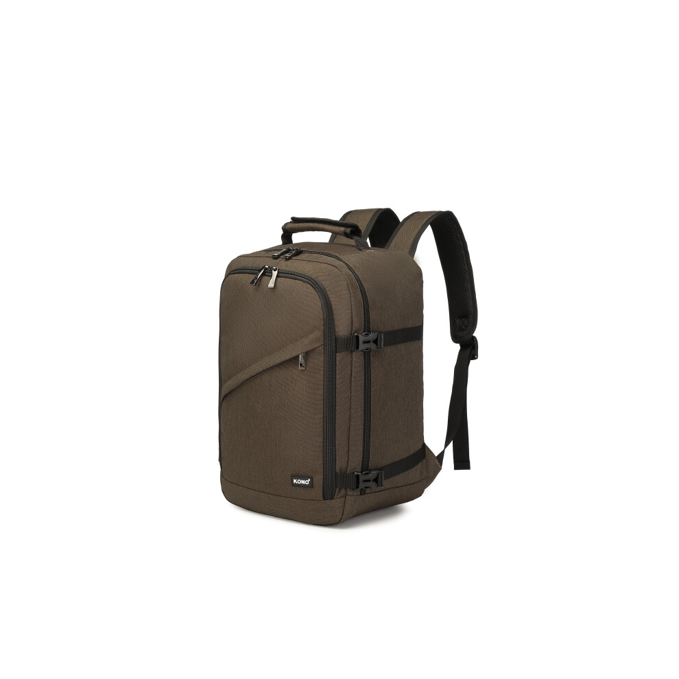 New Unisex (Brown) Waterproof Cabin Flight Backpack Travel School Shoulder Bag Brown