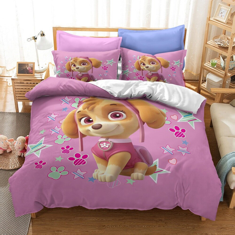 (Style 22, King (220X240CM)/3PCS) Paw Patrol Dog Bedding Single Double Duvet Cover