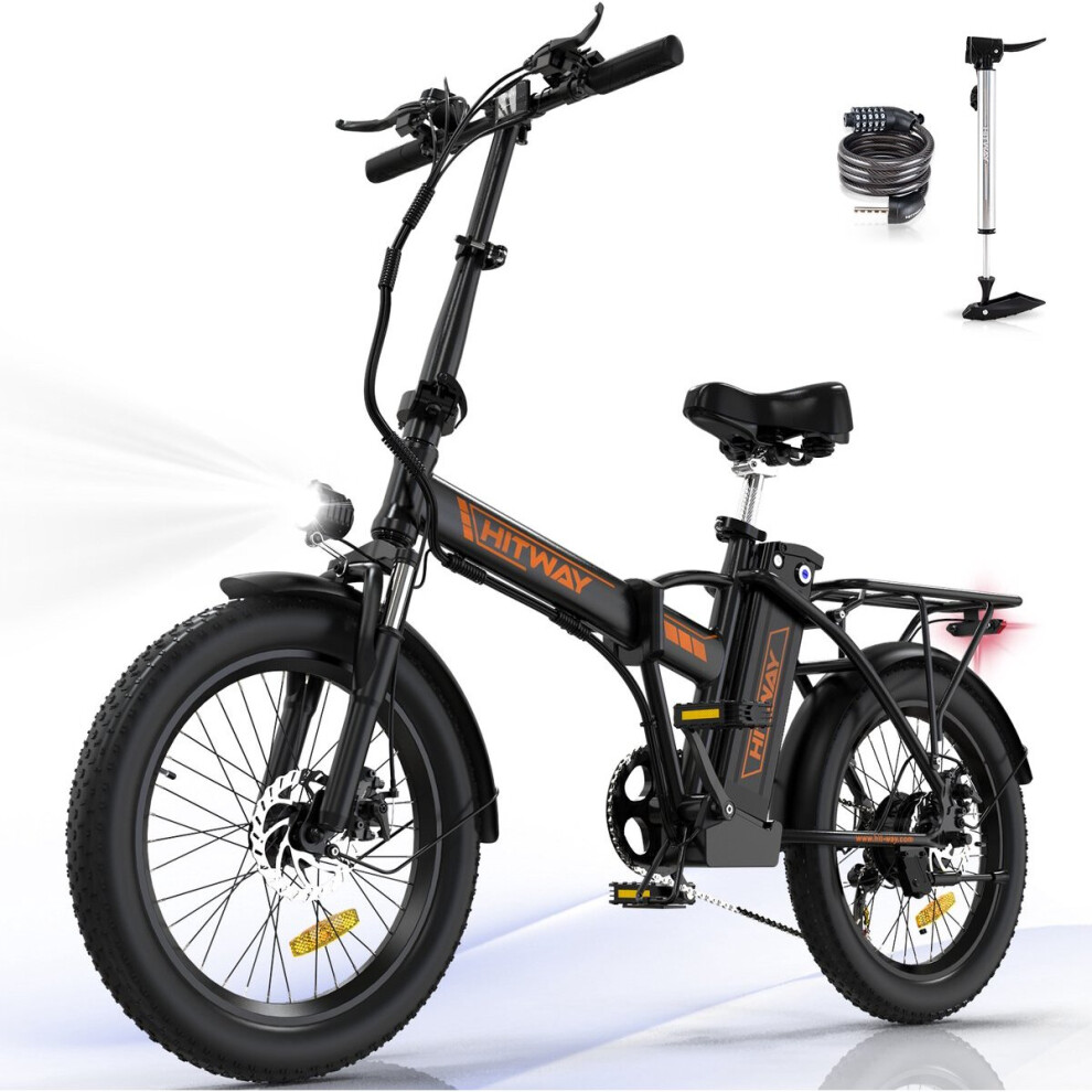 (HITWAY Electric Bike for Adults,20" Ebikes, up 90KM Fold Bike Citybike MT Bicycle) HITWAY Electric Bike,20" Ebikes, up 90KM Fold Bike