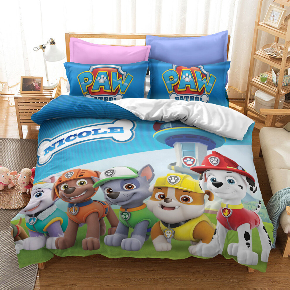 (Style 29, Double (200X200CM)/3PCS) Paw Patrol Dog Bedding Single Double Duvet Cover