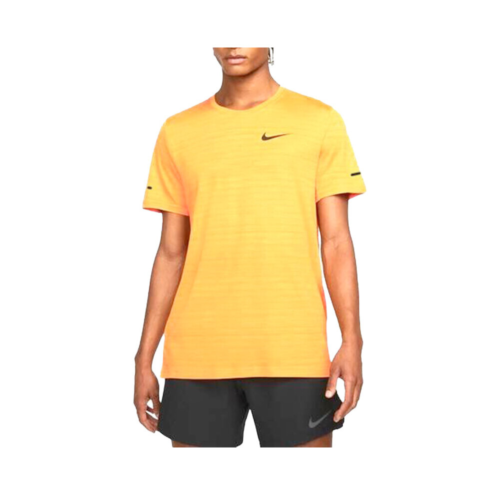 (Yellow, S) NIKE Dri-Fit Mens T Shirts Short Sleeve Breathable Quick Dry Sports Running Tee