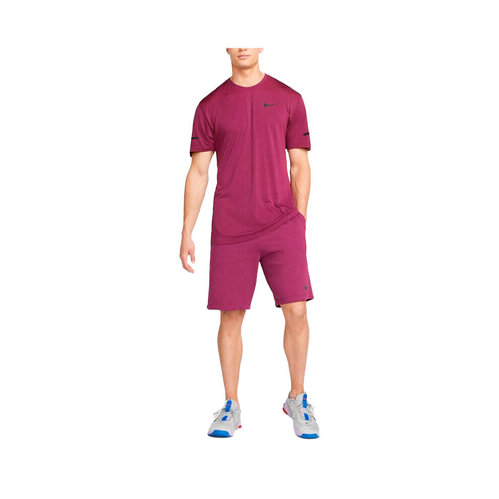 (Maroon, S) NIKE Dri-Fit Mens T Shirts Short Sleeve Breathable Quick Dry Sports Running Tee