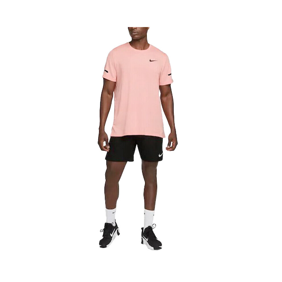 (Peach, S) NIKE Dri-Fit Mens T Shirts Short Sleeve Breathable Quick Dry Sports Running Tee