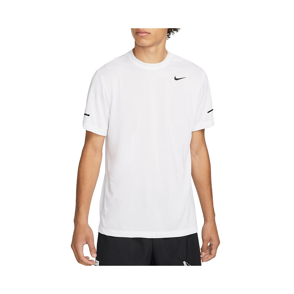 (White, XL) NIKE Dri-Fit Mens T Shirts Short Sleeve Breathable Quick Dry Sports Running Tee