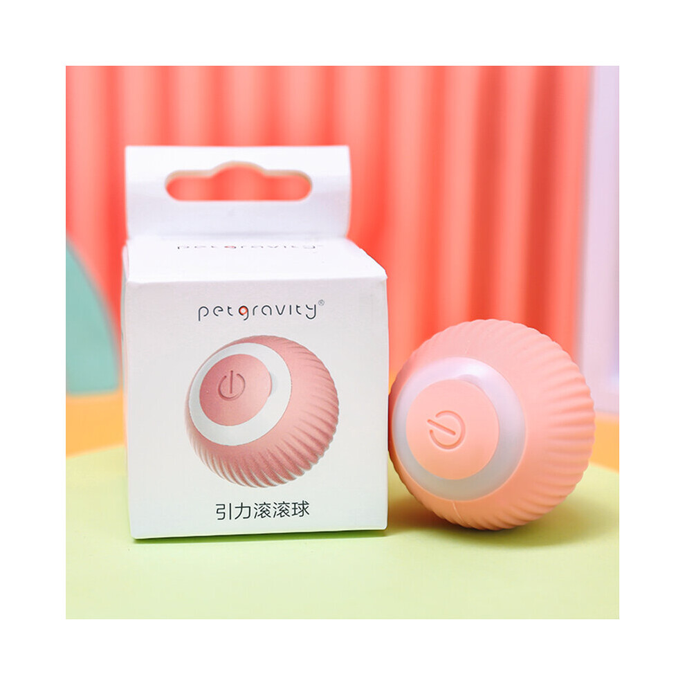(pink) Smart Cat Toys Automatic Rolling Ball Electric Cat Toys Interactive For Cats Training Self-moving Kitten Toys Pet Accessories