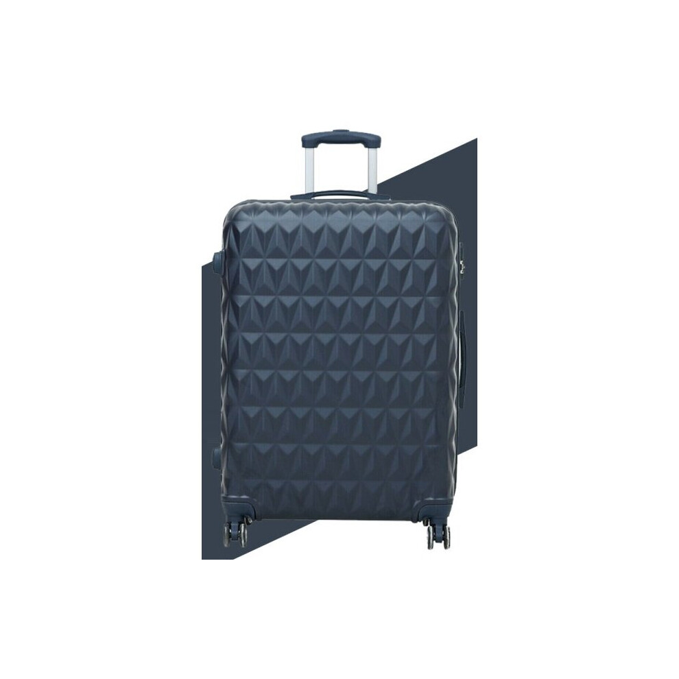 (20'' NAVY BLUE) Hard Shell Suitcase Lightweight hand Carry Cabin