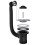 SPARES2GO Sink Waste Combination Overflow Plug with Chain 40mm 1.5" (Round) 4