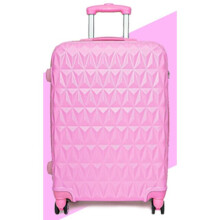 (PINK) Hard Shell Suitcase Lightweight hand Carry Cabin