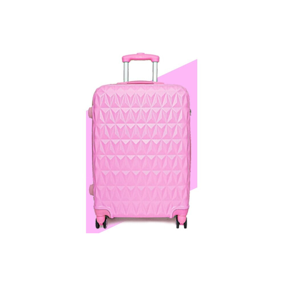 (20'' PINK) Hard Shell Suitcase Lightweight hand Carry Cabin