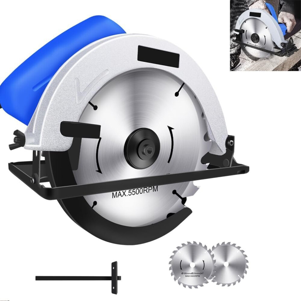 Autofather Circular Wood Saw, 900W Heavy Duty 180Mm Multi Saw Building Power Handheld Tool