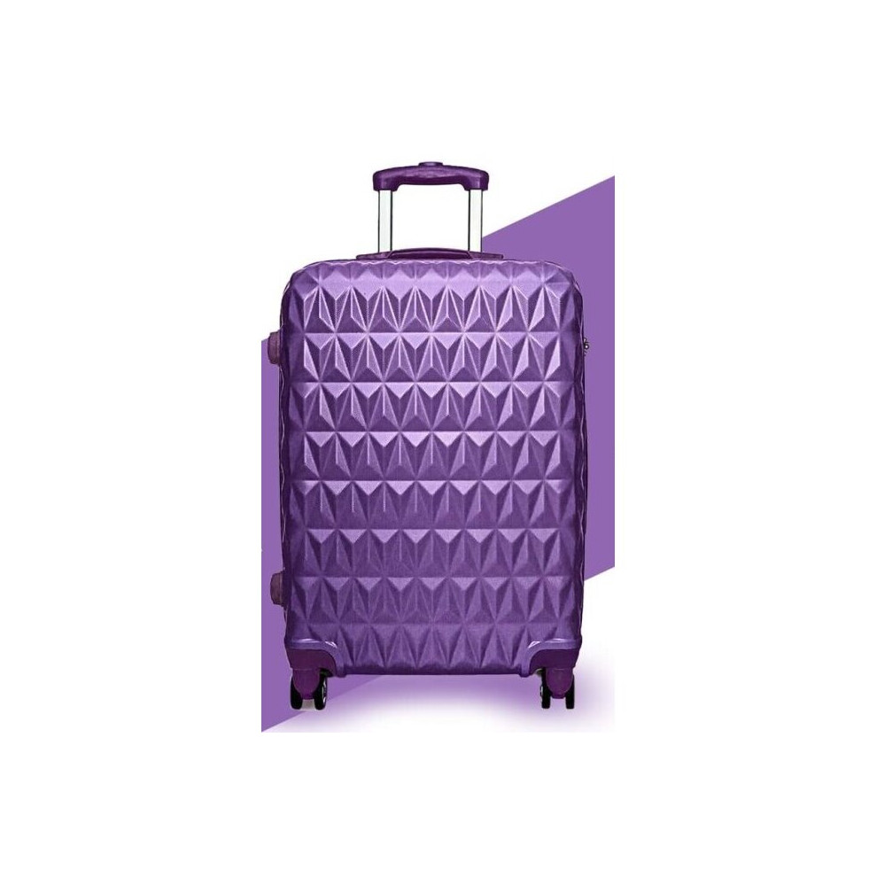 (20'' PURPLE) Hard Shell Suitcase Lightweight hand Carry Cabin