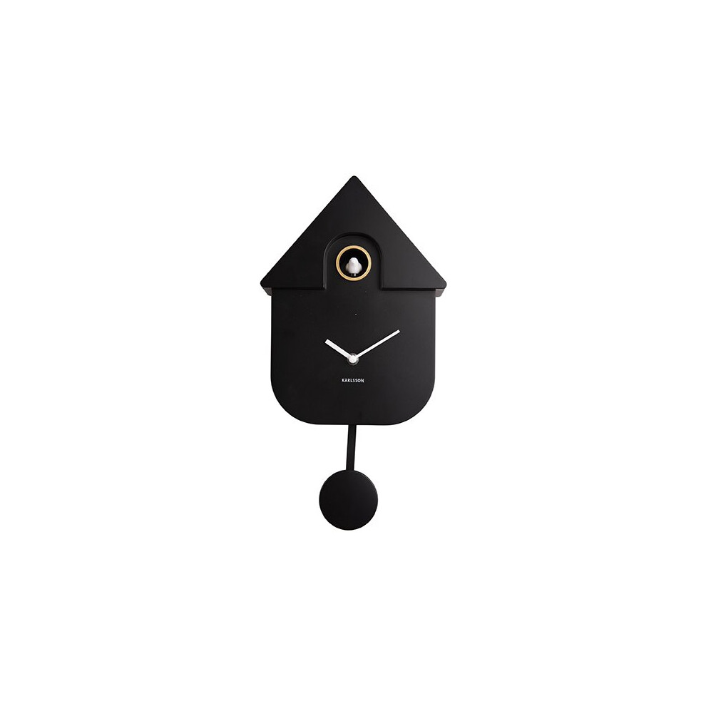 (Black) Karlsson Modern Cuckoo Wall Clock