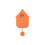 Karlsson (Soft Orange) Karlsson Modern Cuckoo Wall Clock 1