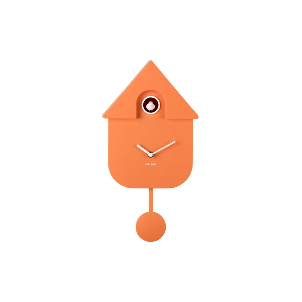 (Soft Orange) Karlsson Modern Cuckoo Wall Clock