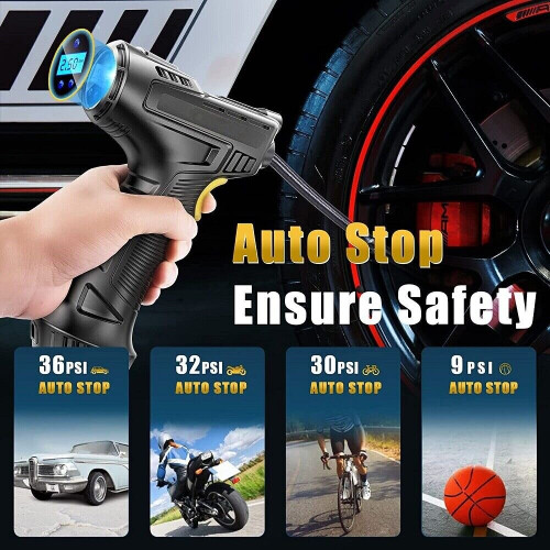 Cordless 12V Electric Car Tyre Inflator Pump Portable Tire Air Pump