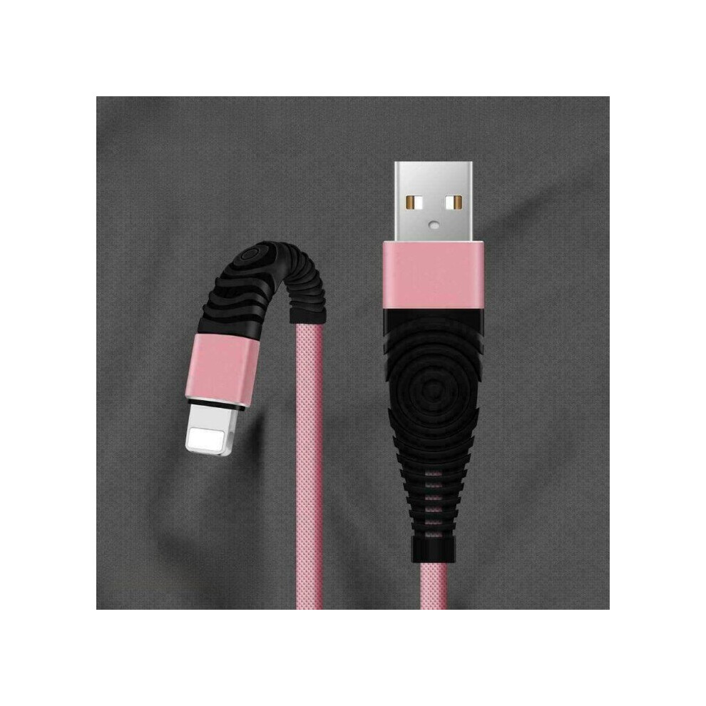 (Rose gold, 3M) Heavy Duty Extra Long Data USB Charger Cable 3m 2m Lead For iPhone 8 7 6s 5s X