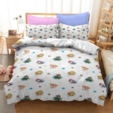 (Style 18, Double (200X200CM)/3PCS) Paw Patrol Dog Bedding Single Double Duvet Cover