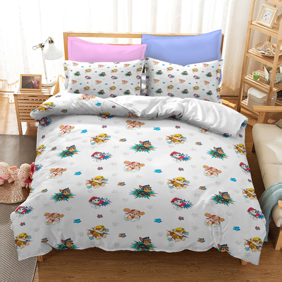 (Style 18, Double (200X200CM)/3PCS) Paw Patrol Dog Bedding Single Double Duvet Cover