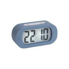(Blue) Karlsson Gummy Silicone Alarm Clock with Snooze Function