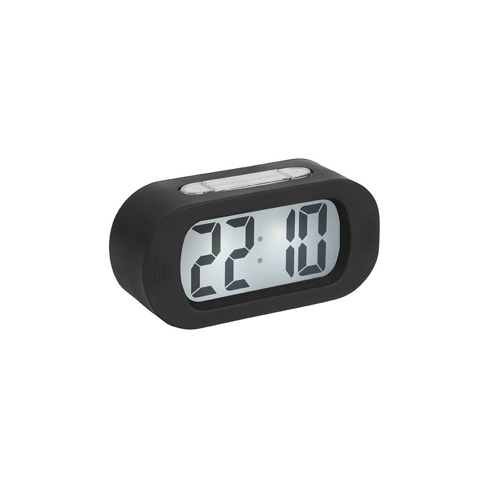 Karlsson (Black) Gummy Silicone Alarm Clock With Snooze Function Black