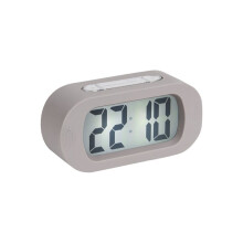 (Grey) Karlsson Gummy Silicone Alarm Clock with Snooze Function