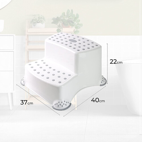 DIVCHI Toddler Two Steps Stools Anti Slip Stool Potty Training For Bathroom 2