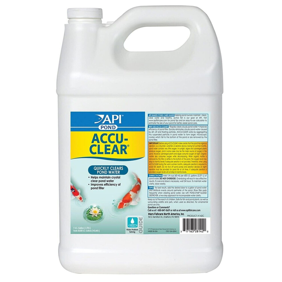 API POND ACCU-CLEAR Pond Water Clarifier 3.78-Litre Bottle